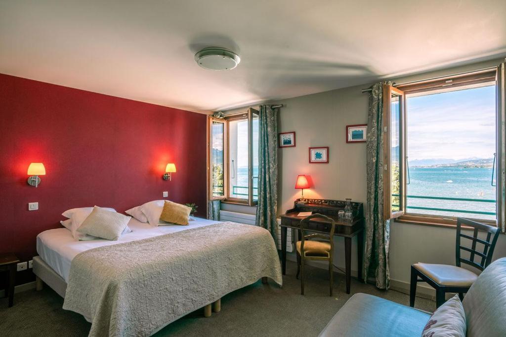 Hotel De La Plage Excénevex Esterno foto